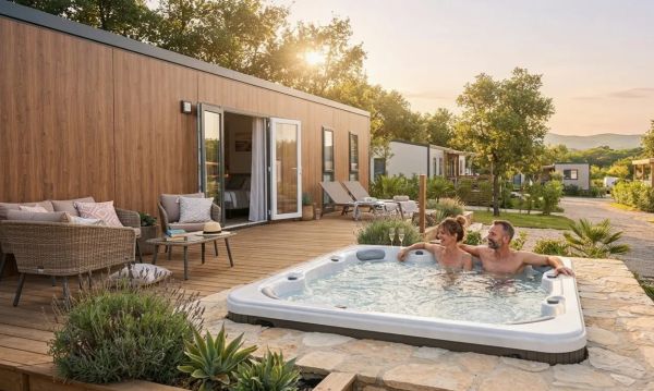 Profitez du confort d’un mobil‑home avec spa privatif en camping